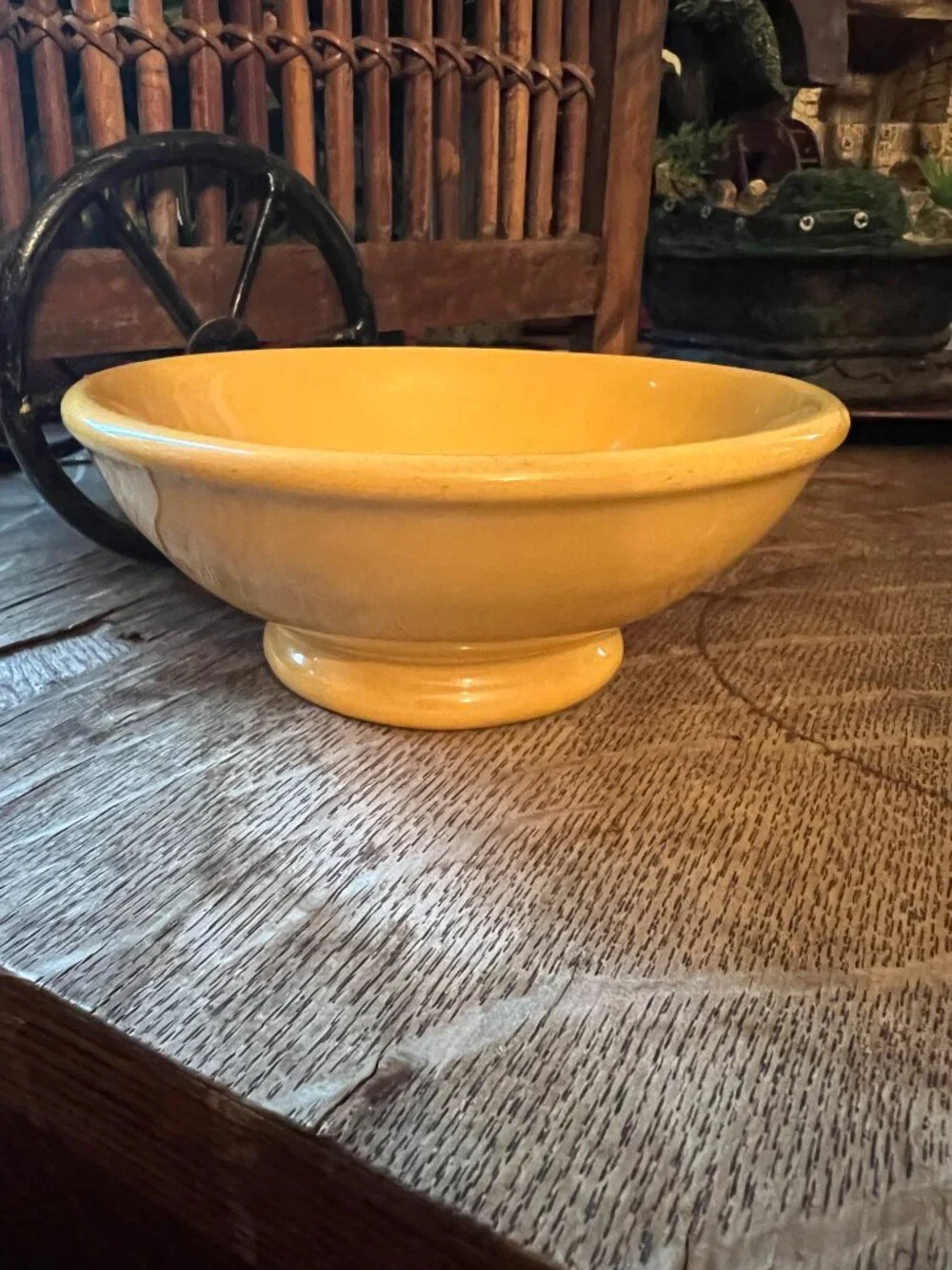 Vintage Hall China Yellow Footed Cereal Soup Bowl #545